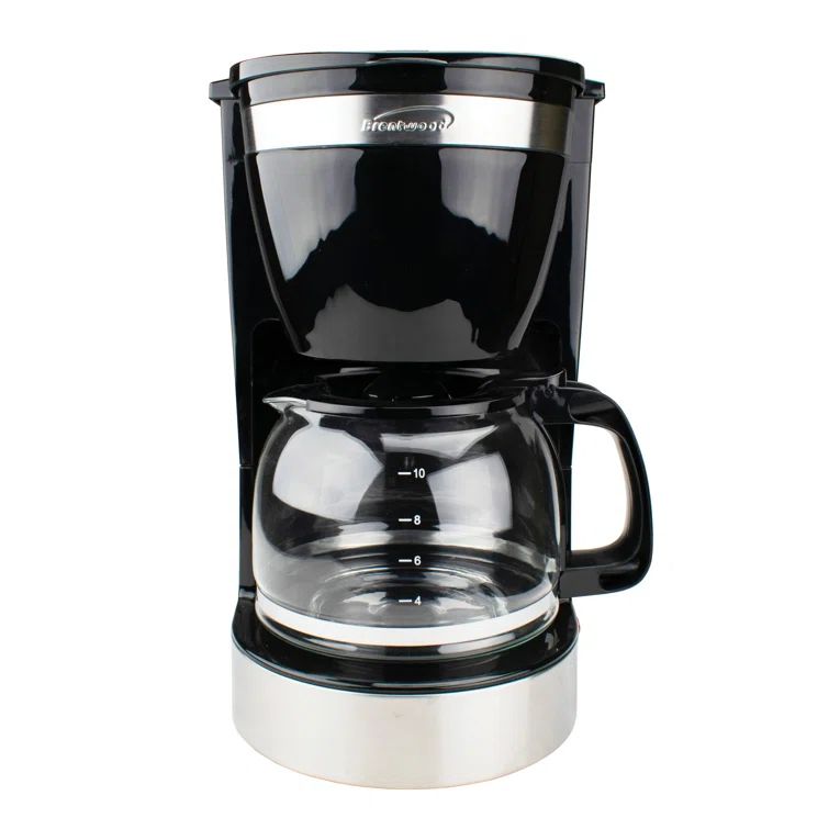 Black Stainless Steel 12-Cup Drip Coffee Maker with Auto Shutoff
