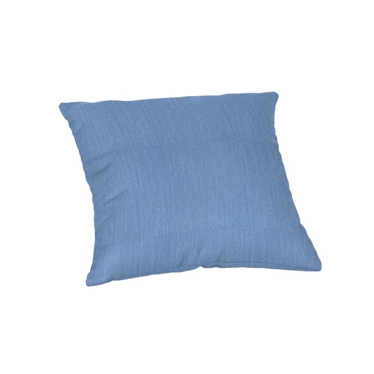 Cast Ocean Blue Sunbrella Fabric Square Outdoor Throw Pillow