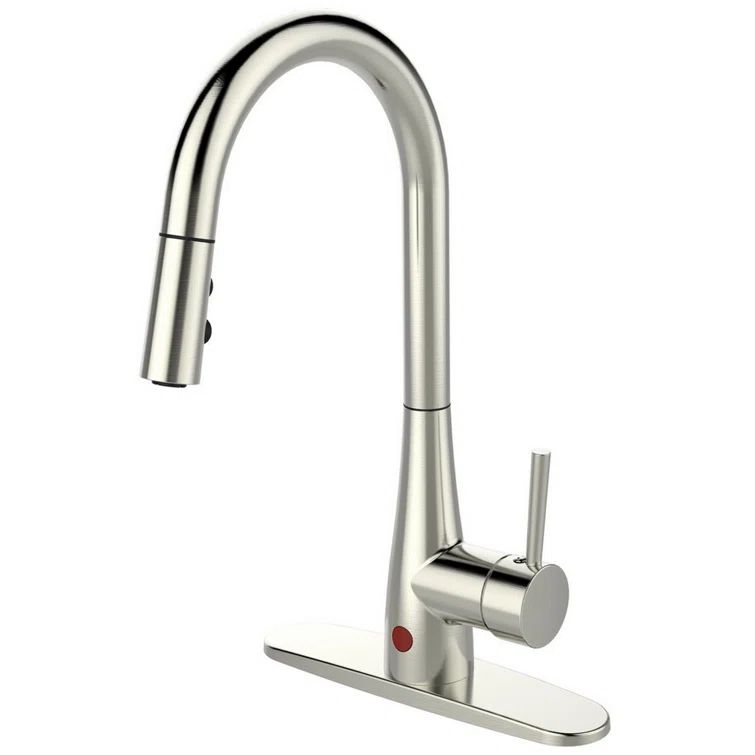 Brushed Nickel Touchless Single Handle Pull-Down Kitchen Faucet