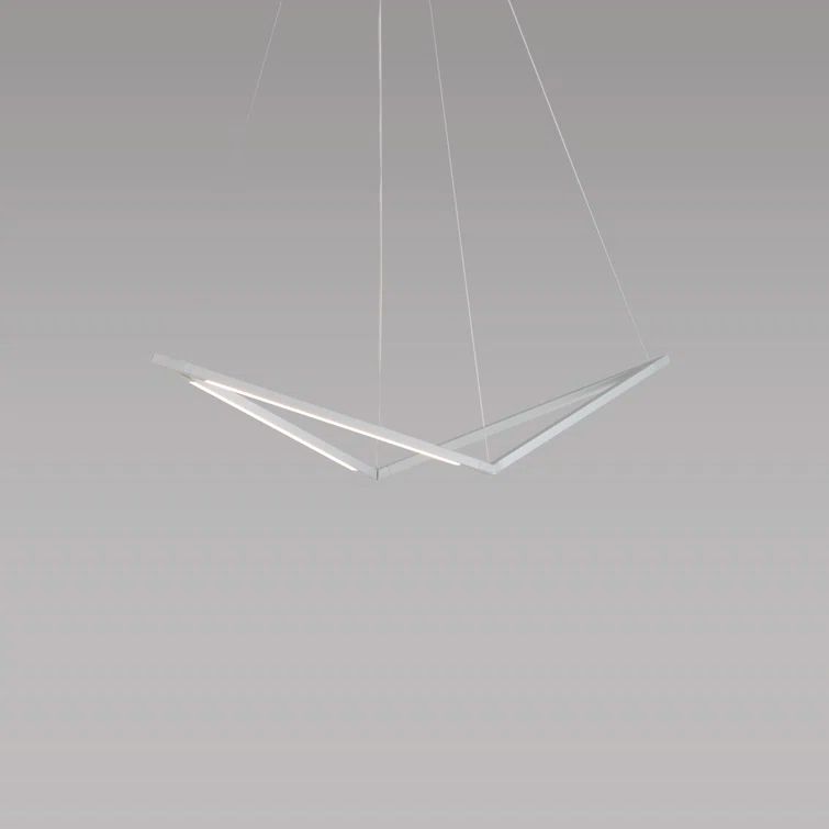 Z-Bar Modular 24" LED Pendant in Matte Black and Silver Finish