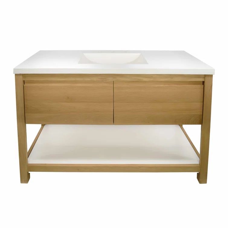 Sunrise Oak and Pearl 49" Single Bathroom Vanity