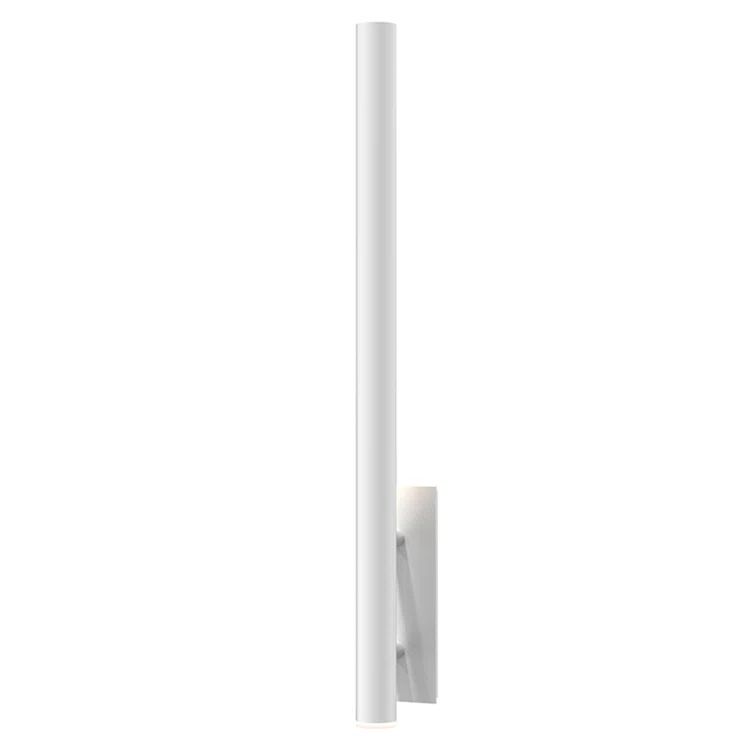 Sleek White Aluminum Cylinder LED Wall Sconce, Dimmable