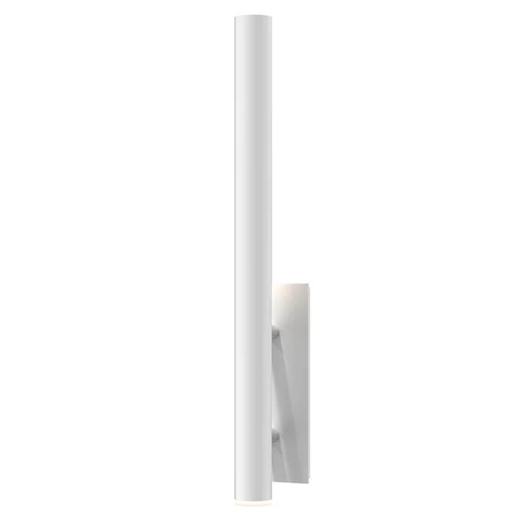 30" White Aluminum Cylinder Dimmable LED Sconce