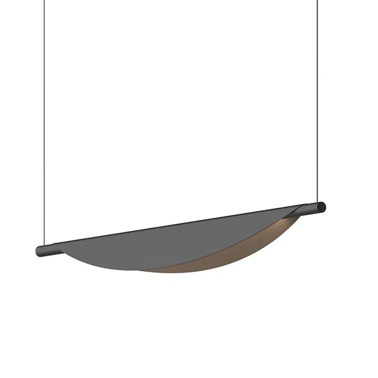 Satin Black Tela 40" LED Indoor/Outdoor Linear Pendant