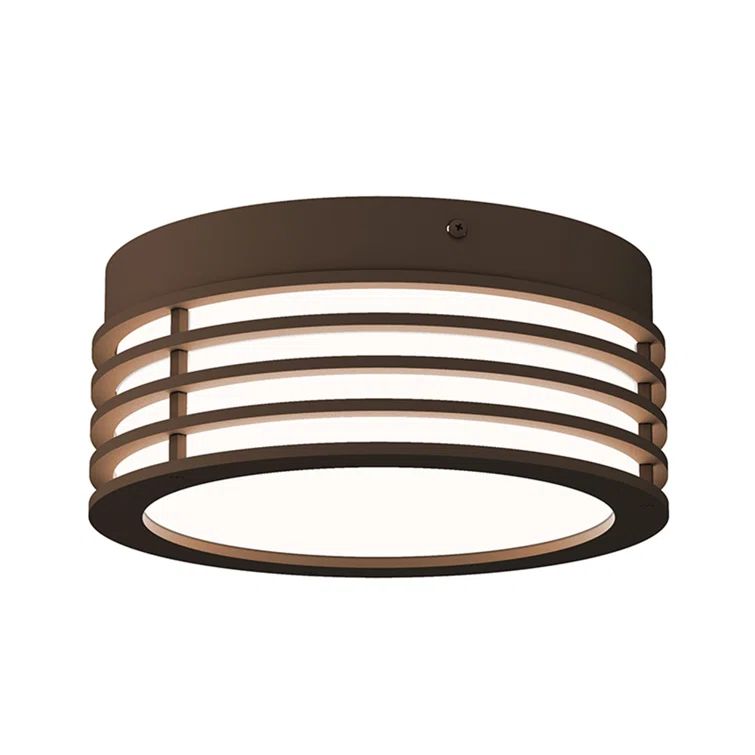 Marue Textured Bronze 7.75'' Modern LED Flush Mount