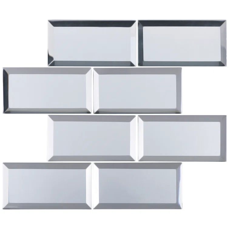 Silver Glass Mosaic Wall Tile for Bathroom and Kitchen