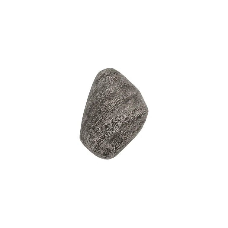 Contemporary Gray 7"x10" Natural Solid Wood River Stone Wall Décor