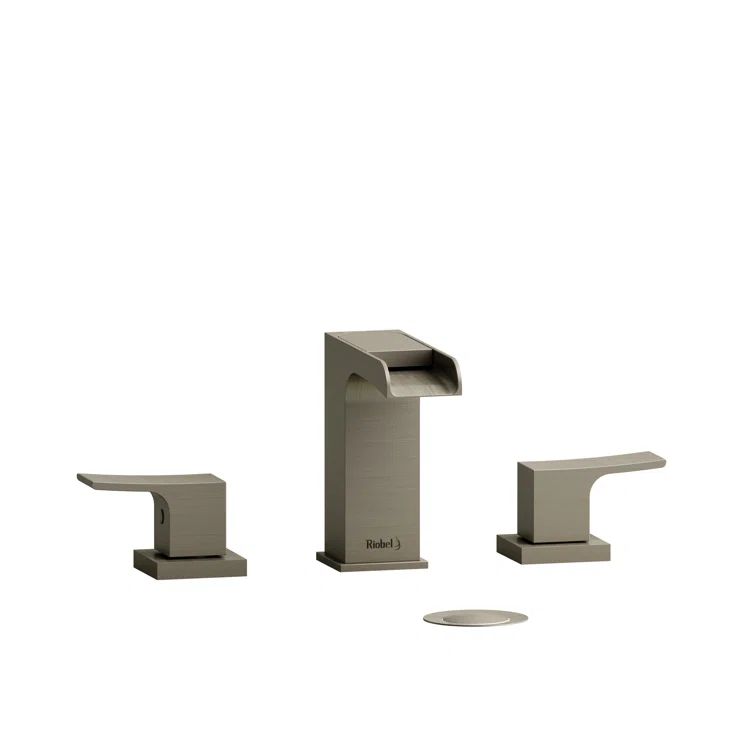 Brushed Nickel Modern Deck Mounted Lavatory Faucet