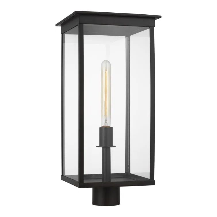 Heritage Copper 21.5" Outdoor Post Lantern with Clear Glass