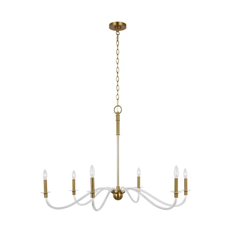 Elegant Hanover Classic 6-Light Chandelier in Burnished Brass