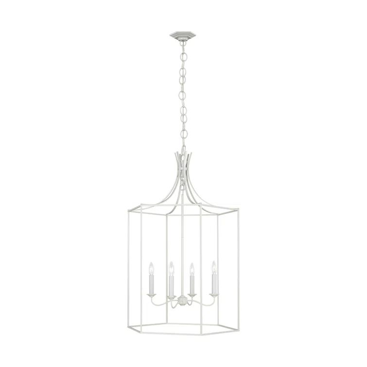 Gloss Cream Indoor/Outdoor Drum Lantern with Bronze Accents