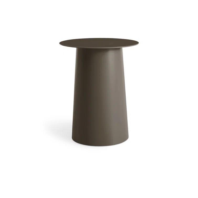Dark Olive Metal Indoor/Outdoor Side Table