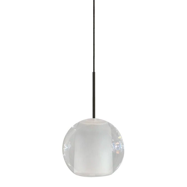 Gracie Frosted Glass LED Pendant in Satin Nickel - Indoor/Outdoor