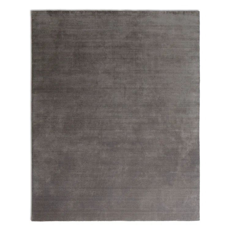 Handmade Gray Wool Rectangular 8' x 10' Area Rug
