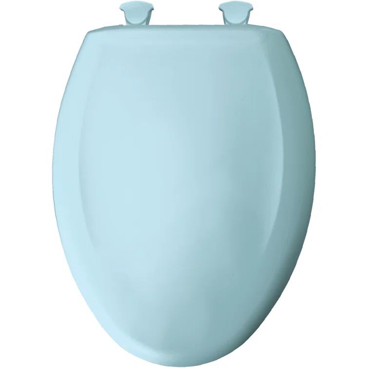 Dresden Blue Elongated Slow-Close Plastic Toilet Seat