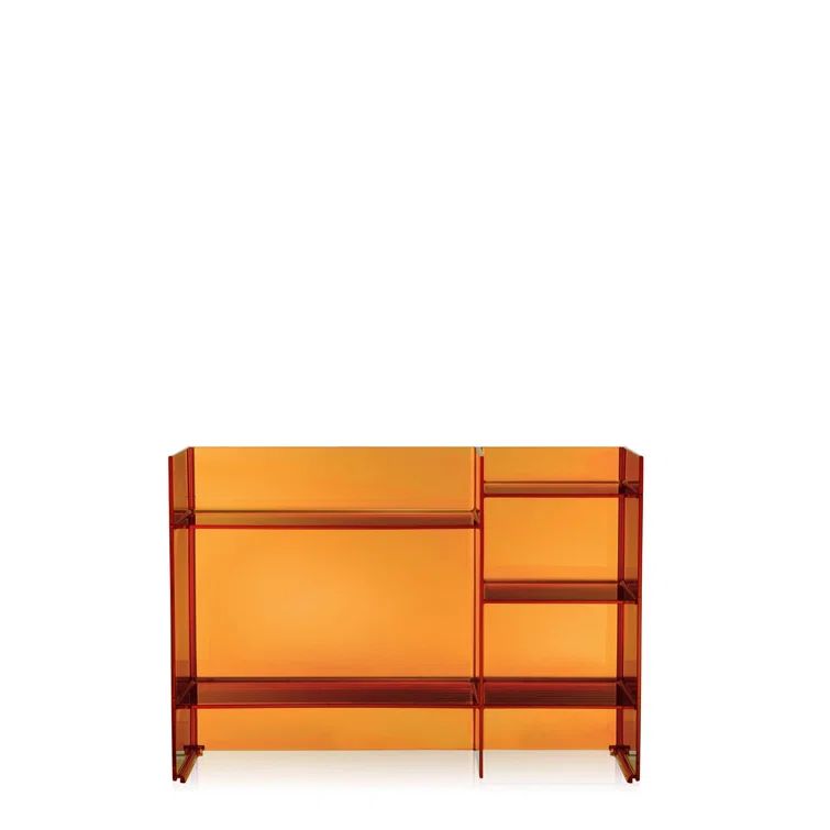 Amber Acrylic Stackable Sound-Rack Bookshelf