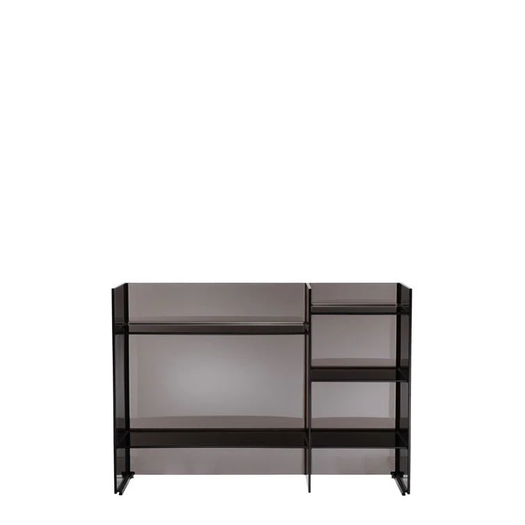 Elegant Gray Stackable Sound-Rack for Versatile Storage