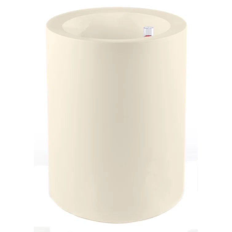 Ecru Cilindro Self-Watering Planter, 31.5" Polyethylene