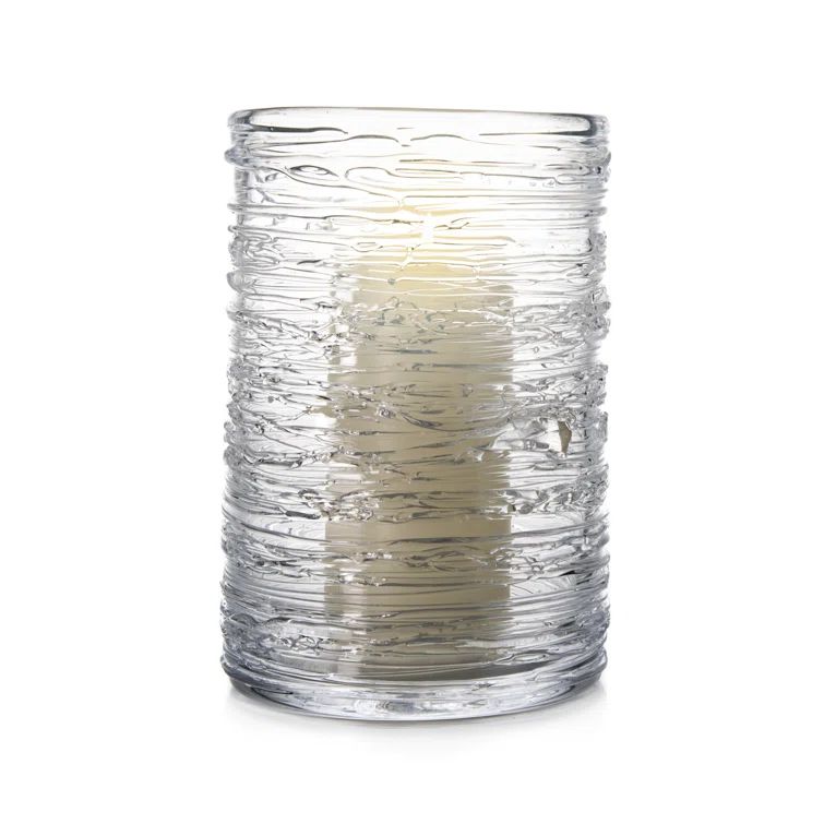 Large Clear Glass Hurricane Candle Holder