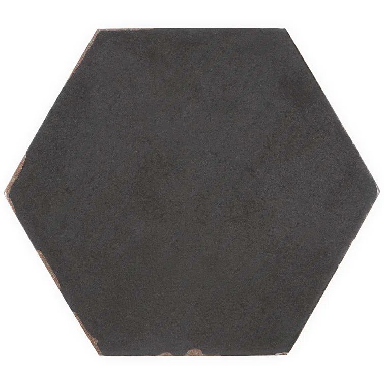 Alexandria Black Matte Porcelain Hexagon Floor and Wall Tile