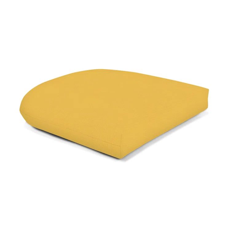 Sunbrella Spectrum Daffodil Yellow Rounded Square Chair Cushion