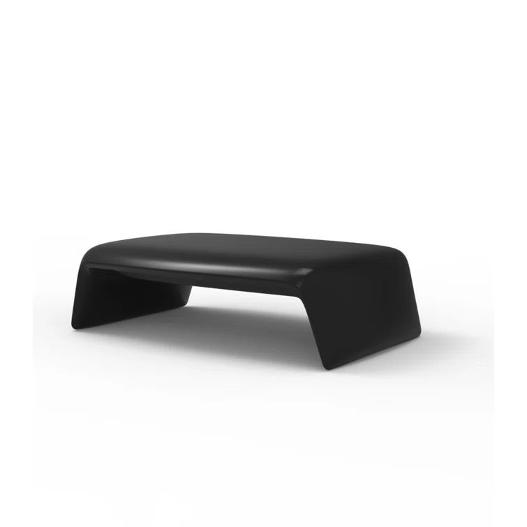 Black Indoor/Outdoor Resin Coffee Table
