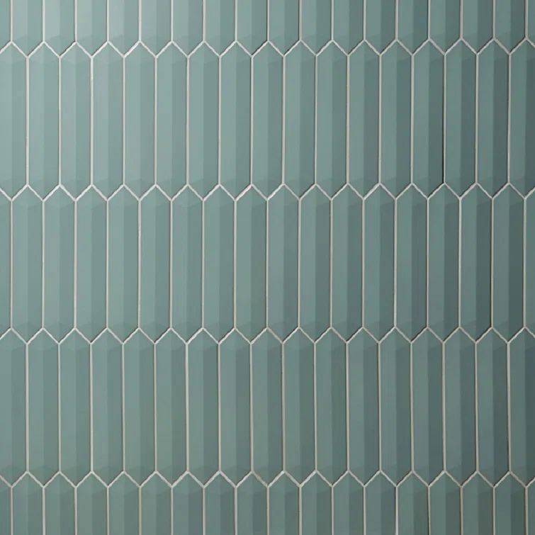 Jade 3x13 Polished Ceramic Hexagonal Wall Tile