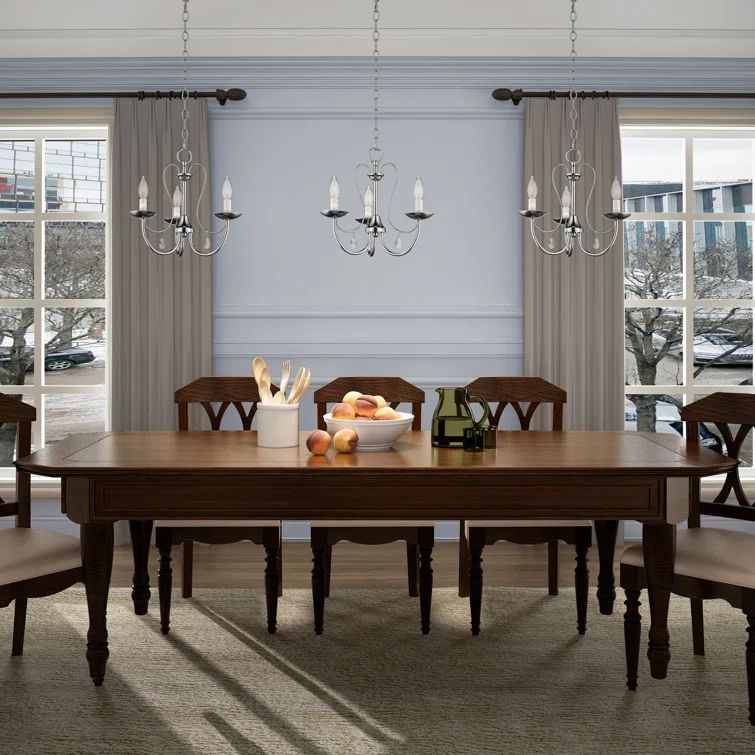Polished Chrome Mini Crystal 3-Light Candelabra Chandelier
