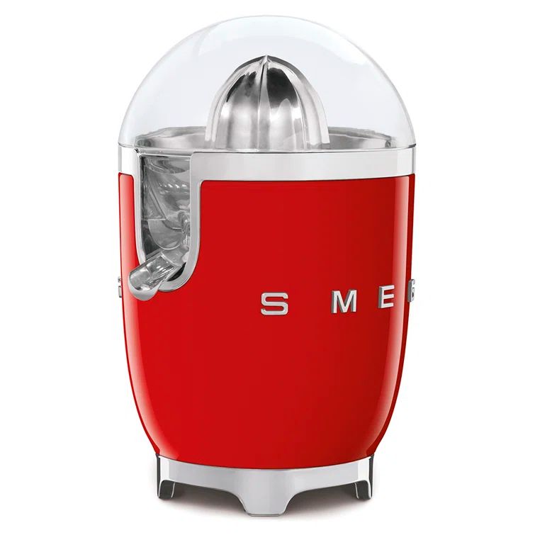 Red Retro Style Electric Citrus Juicer with Steel Components