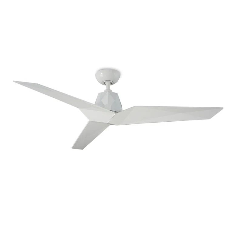 Gloss White 60'' 3-Blade Smart Ceiling Fan with Remote