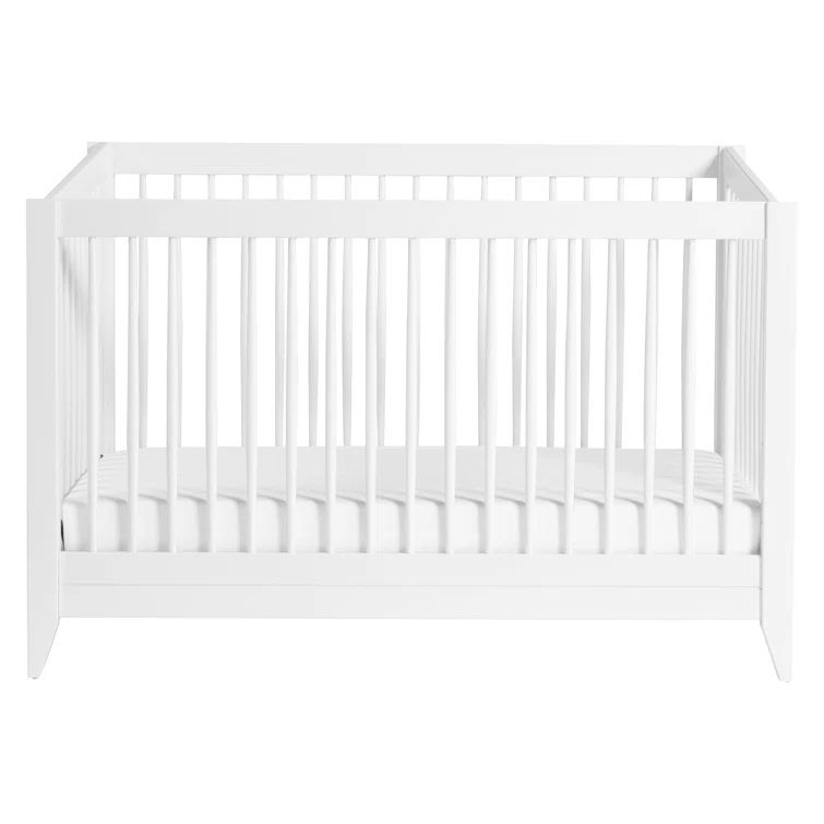 Sprout White 4-in-1 Convertible Crib with Tapered Feet