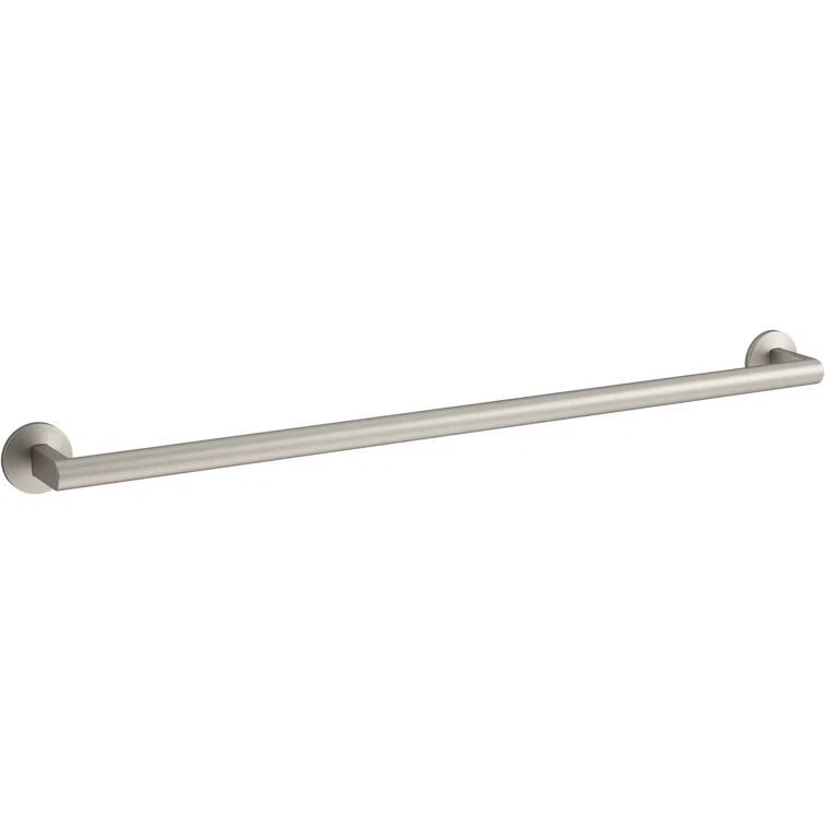 Vibrant Brushed Nickel 30" Wall Mounted Towel Bar