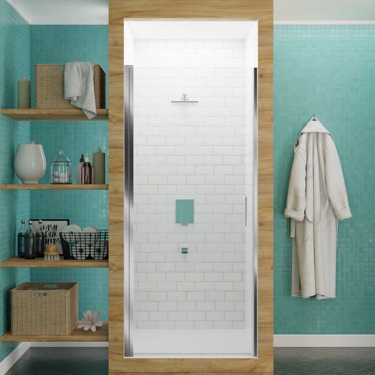 Lancer Series 29" x 72" Polished Chrome Semi-Frameless Shower Door