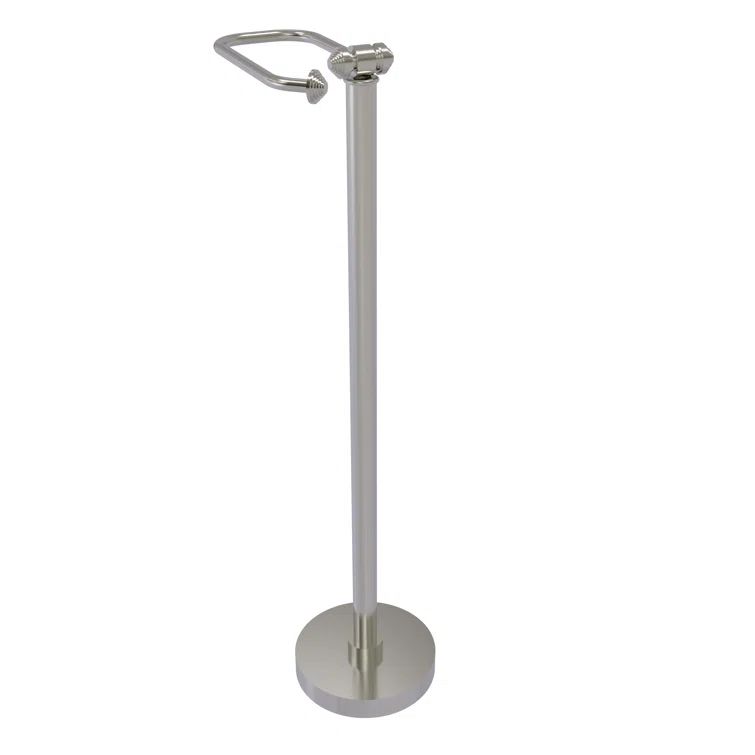 Satin Nickel Freestanding Brass Toilet Paper Holder