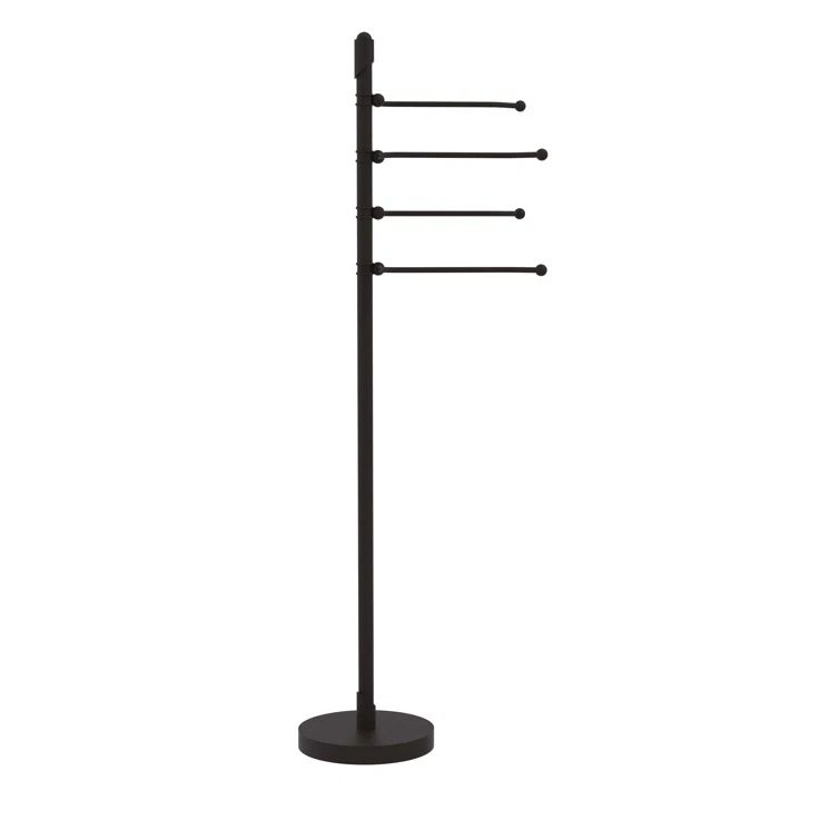 Oil Rubbed Bronze Freestanding 4-Arm Towel Stand