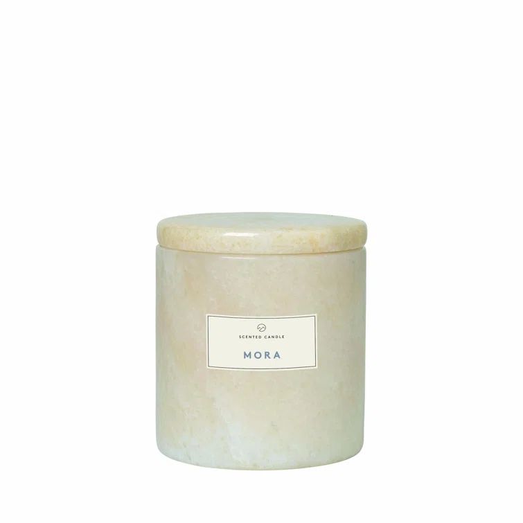 Mora Gray Soy Scented Candle with Marble Container