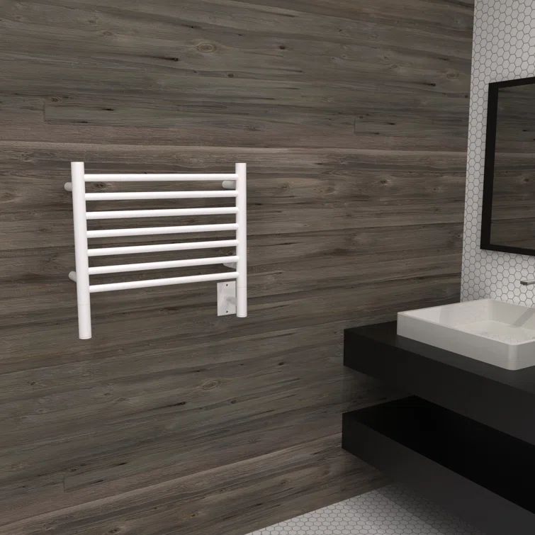 White Stainless Steel Wall Mounted Electric Towel Warmer