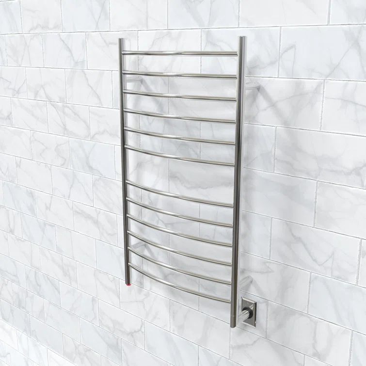 Polished Nickel Stainless Steel Wall Mounted Electric Towel Warmer