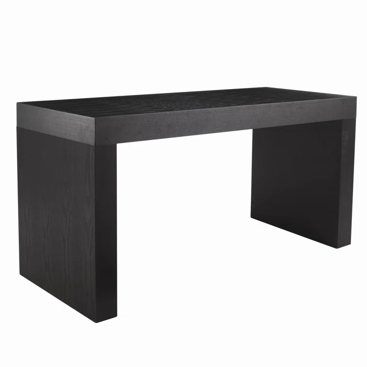Matte Black Ashwood Transitional Counter Height Dining Table
