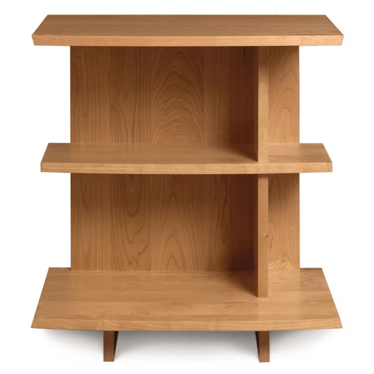 Berkeley Right-Facing Cherry Wood Nightstand with Walnut Accents