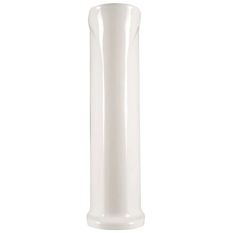 White Gloss Oblong Pedestal Sink Base