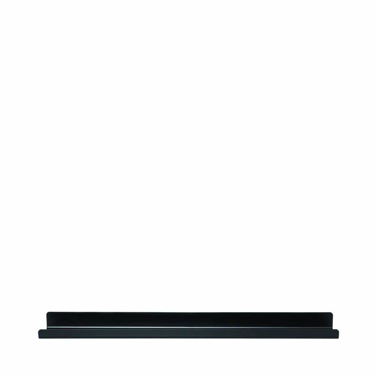 Elegant Modo Large Wall Shelf in Timeless Black Titanium-Coated Stainless Steel