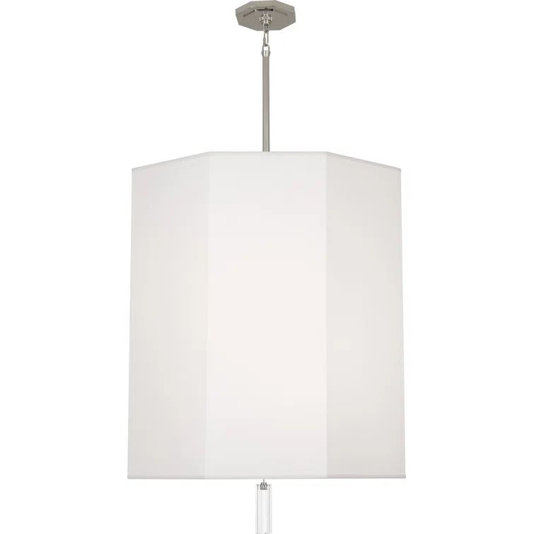 Kate Polished Nickel 6-Light Drum Chandelier with Crystal Accent