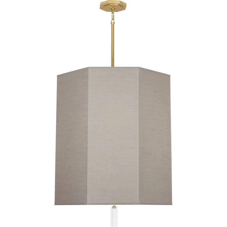 Kate 6-Light Modern Brass and Crystal Drum Chandelier
