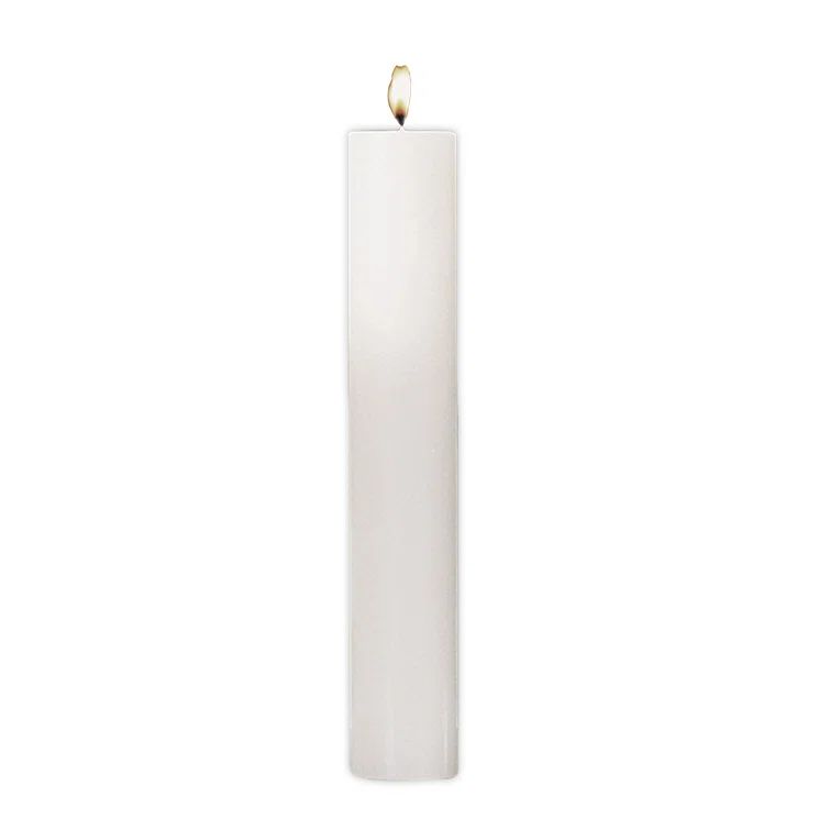 Elegant White Hand-Poured Paraffin Pillar Candle