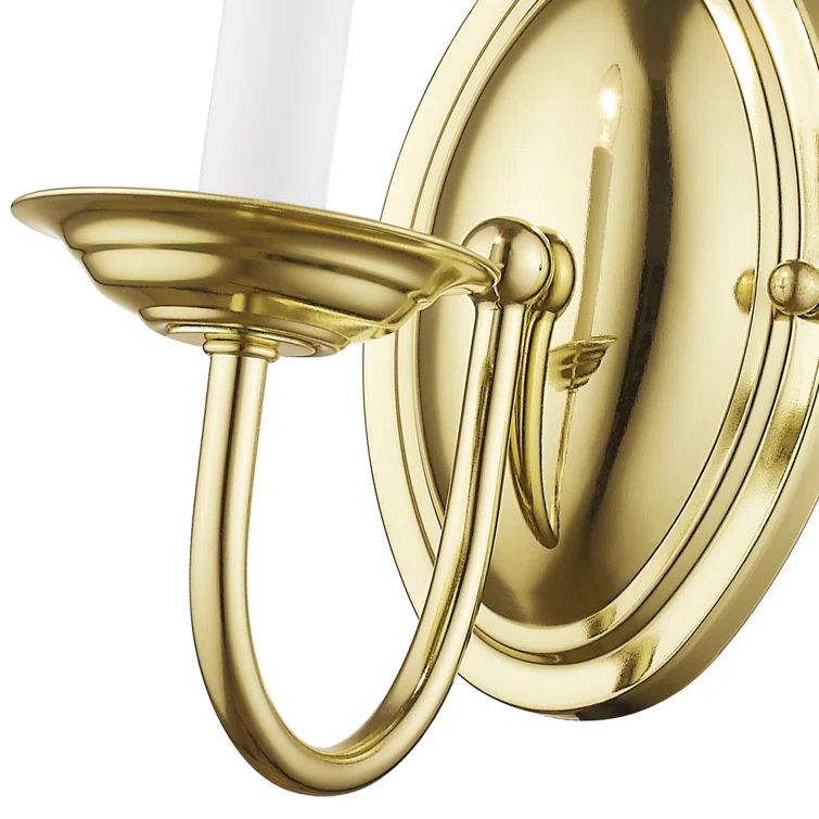 Elegant Brass & Bronze Dimmable Wall Sconce, 7" Height