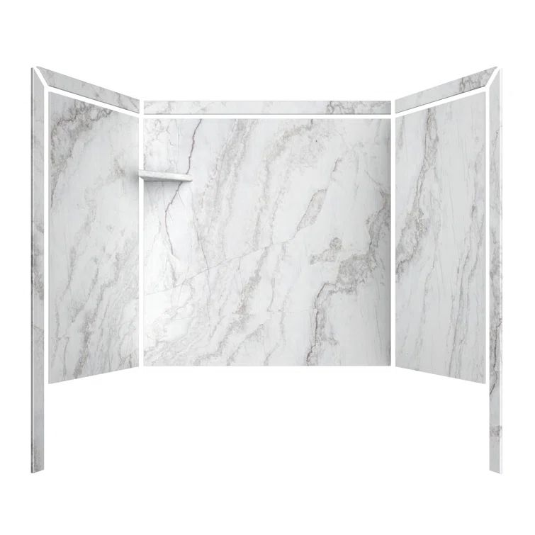 Calypso Marble Finish 60" x 32" x 60" Bathtub Surround