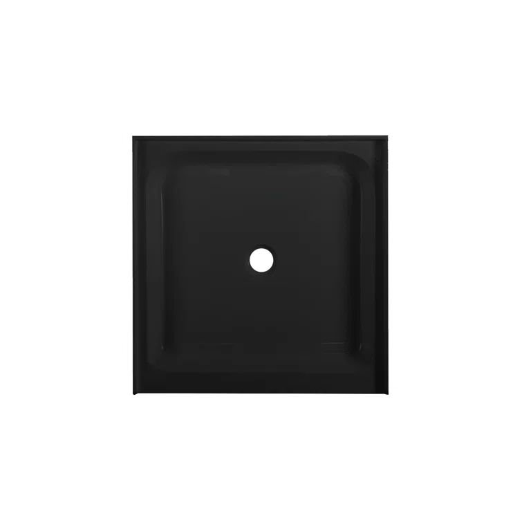 Voltaire 36" x 36" Glossy Black Acrylic Shower Base
