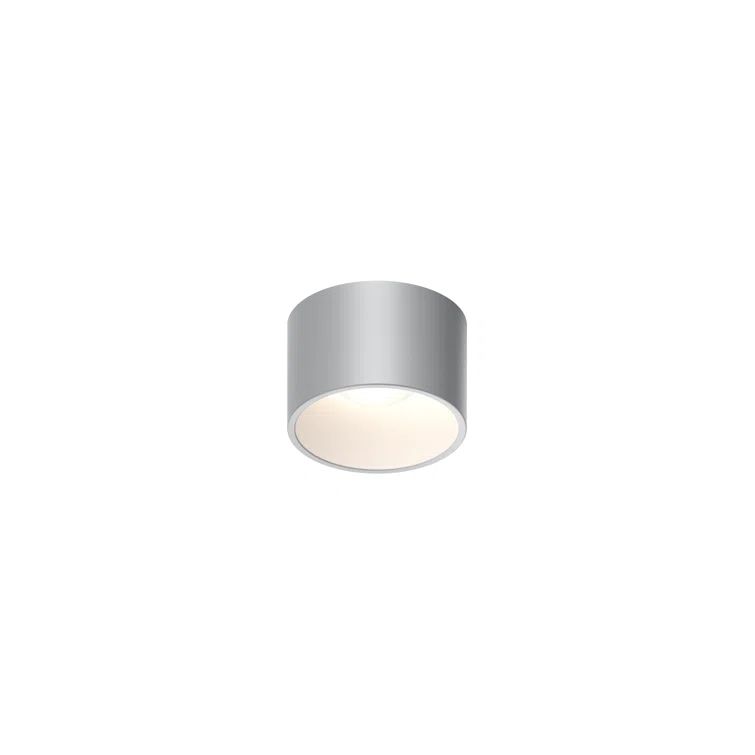 Dove Gray Drum LED Surface Mount Light Fixture