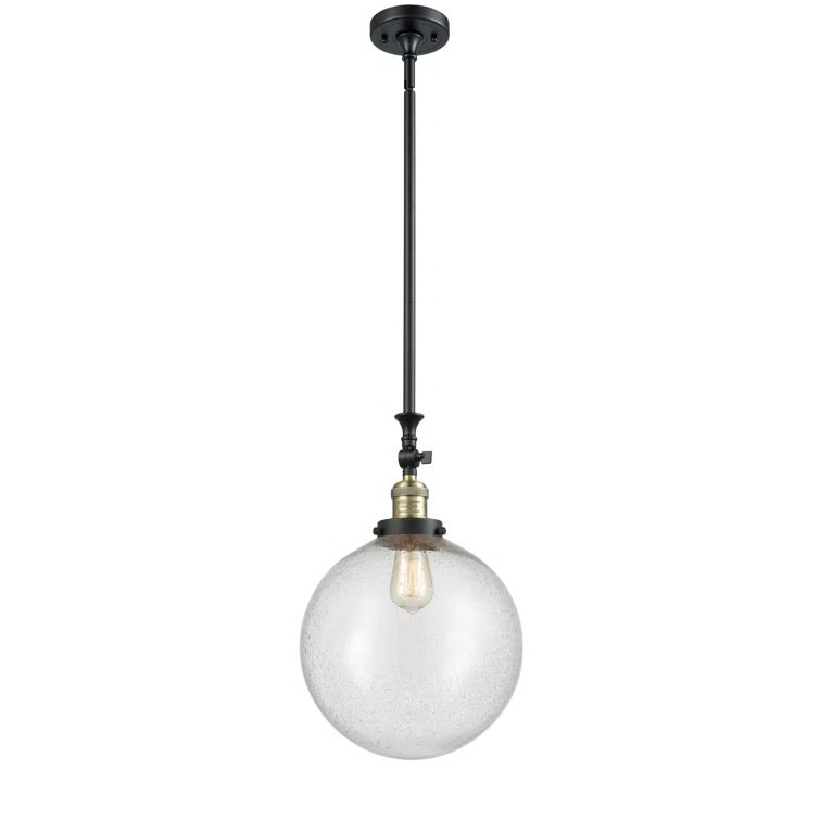 Beacon Black Antique Brass Mini Globe Pendant Light